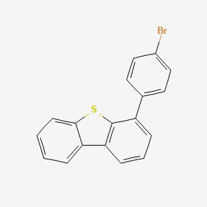 4-(4-broMo-phenyl)-dibenzothiophene structure, CAS 530402-77-8