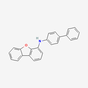 N-([1,1'-biphenyl]-4-yl)dibenzo[b,d]furan-4-amine structure, CAS 1318338-47-4
