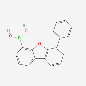 Boronic acid, B-(6-phenyl-4-dibenzofuranyl) structure, CAS 1010068-85-5