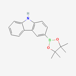 3-(4,4,5,5-tetraMethyl-1,3,2-dioxaborolan-2-yl)-carbazole structure, CAS 855738-89-5
