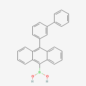 (10-([1,1'-biphenyl]-3-yl)anthracen-9-yl)boronic acid structure, CAS 1155911-88-8