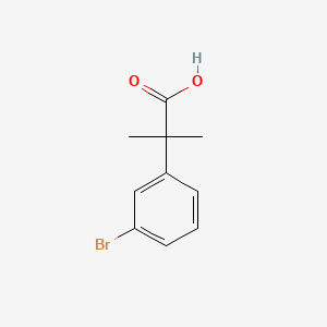 3-Bromophenyl)-2-methylpropanoic acid structure, CAS 81606-47-5
