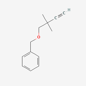 {[(2,2-Dimethyl-3-butyn-1-yl)oxy]methyl}benzene structure, CAS 1092536-54-3