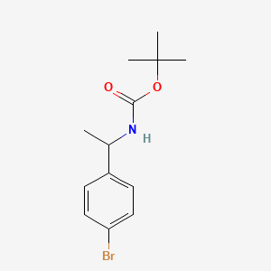 tert-butyl (1-(4-bromophenyl)ethyl)carbamate structure, CAS 850363-42-7