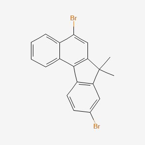 5,9-dibroMo-7,7-diMethyl-7H-benzo[c]flourene structure, CAS 1056884-35-5