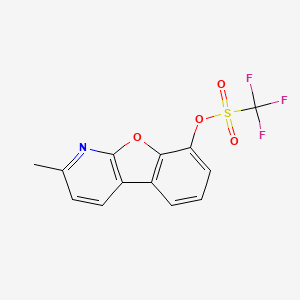2-Methylbenzofuro[2,3-b]pyridin-8-yl trifluoromethanesulfonate structure, CAS 1609373-98-9