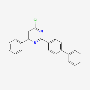 2-([1,1'-biphenyl]-4-yl)-4-chloro-6-phenylpyrimidine structure, CAS 1852465-77-0