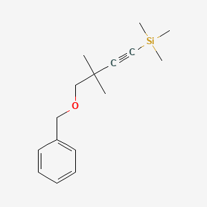 (4-(benzyloxy)-3,3-dimethyl but-1-yn-1-yl)trimethylsilane structure, CAS 1294504-65-6