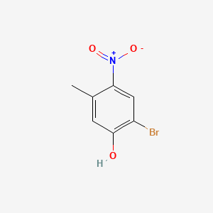 2-Bromo-5-methyl-4-nitrophenol structure, CAS 14401-60-6