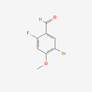5-bromo-2-fluoro-4-methoxybenzaldehyde structure, CAS 473417-48-0