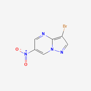 3-bromo-6-nitropyrazolo[1,5-a]pyrimidine structure, CAS 80772-96-9