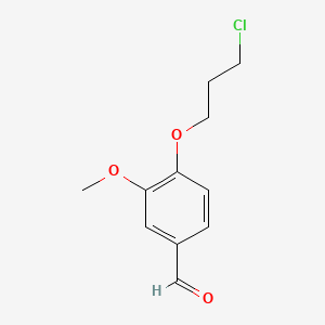 4-(3-chloropropoxy)-3-methoxybenzaldehyde structure, CAS 151719-92-5