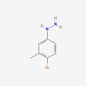 (4-bromo-3-methylphenyl)hydrazine structure, CAS 90084-70-1