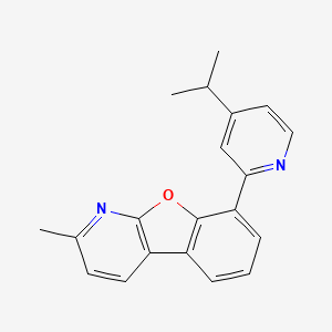 2-Methyl-8-[4-(1-methylethyl)-2-pyridinyl)benzofuro[2,3-b]pyridine structure, CAS 1883375-18-5