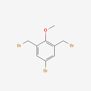 5-bromo-1,3-bis(bromomethyl)-2-methoxybenzene structure, CAS 118249-11-9