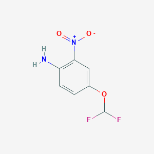 4-(difluoromethoxy)-2-nitroaniline structure, CAS 97963-76-3