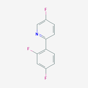 2-(2,4-difluorophenyl)-5-fluoropyridine structure, CAS 1426047-01-9