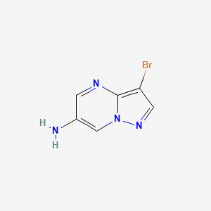 3-bromopyrazolo[1,5-a]pyrimidin-6-amine structure, CAS 1367955-95-0