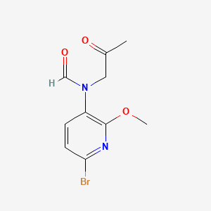 N-(6-bromo-2-methoxypyridin-3-yl)-N-(2-oxopropyl)formamide structure, CAS 1123194-97-7