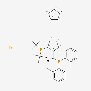 (R)-1-[(S)-2-(DI-TERT.-BUTYLPHOSPHINO)FERROCENYL]ETHYLBIS(2-METHYLPHENYL)PHOSPHI structure, CAS 849924-76-1