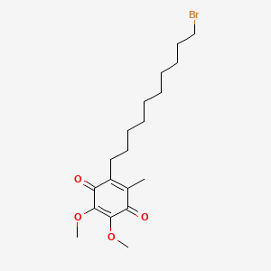 2-(10-bromodecyl)-5,6-dimethoxy-3-methylcyclohexa-2,5-diene-1,4-dione structure, CAS 81575-48-6
