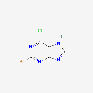 2-bromo-6-chloro-9H-purine structure, CAS 500797-85-3