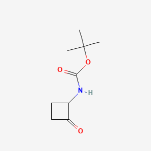 Tert-butyl (2-oxocyclobutyl)carbamate structure, CAS 1260817-77-3