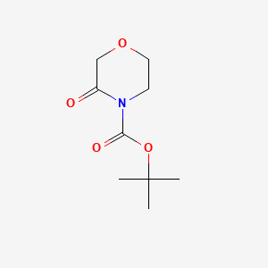 tert-butyl 3-oxomorpholine-4-carboxylate structure, CAS 142929-48-4