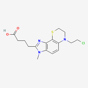 Imidazo[4,5-h][1,4]benzothiazine-2-butanoic acid, 6-(2-chloroethyl)-3,6,7,8-tetrahydro-3-methyl- structure, CAS 191939-34-1