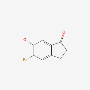 5-Bromo-6-methoxy-2,3-dihydro-1H-inden-1-one structure, CAS 187872-11-3