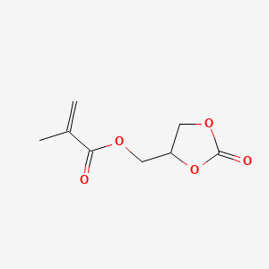 2-Propenoic acid, 2-Methyl-, (2-oxo-1,3-dioxolan-4-yl)Methyl ester structure, CAS 13818-44-5