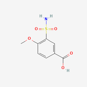 4-methoxy-3-sulfamoylbenzoic acid structure, CAS 20532-06-3
