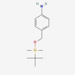2-(((tert-butyldimethylsilyl)oxy)methyl)aniline structure, CAS 131230-76-7