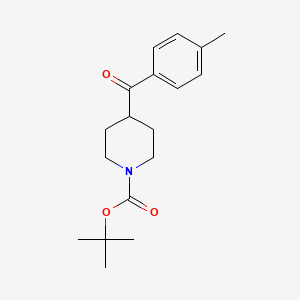 tert-butyl 4-(4-methoxybenzoyl)piperidine-1-carboxylate structure, CAS 912768-78-6