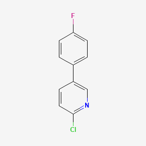 2-chloro-5-(4-fluorophenyl)pyridine structure, CAS 163563-10-8