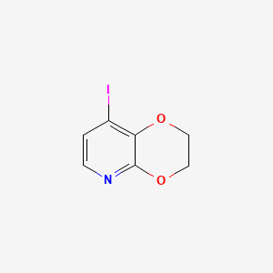 8-​Iodo-​2,​3-​dihydro-​[1,​4]​dioxino[2,​3-​b]​pyridine structure, CAS 1228666-17-8