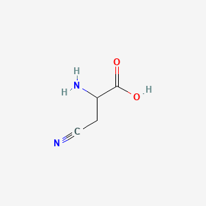 2-Amino-3-cyanopropanoic acid structure, CAS 923-01-3