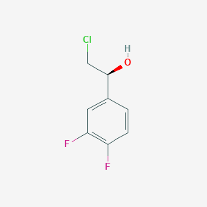 (1S)-2-chloro-1-(3,4-difluorophenyl)-1-ethanol structure, CAS 1006376-60-8