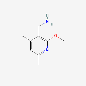 3-(aminomethyl)-4,6-dimethylpyridin-2-ol structure, CAS 46002-83-9
