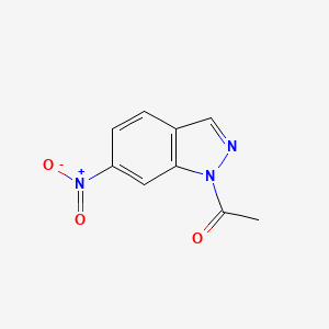 1-(6-nitro-1H-indazol-1-yl)ethan-1-one structure, CAS 13436-57-2