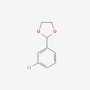 2-(3-chlorophenyl)-1,3-dioxolane structure, CAS 64380-53-6