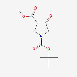 1-(tert-butyl) 3-methyl 4-oxopyrrolidine-1,3-dicarboxylate structure, CAS 194924-95-3