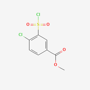methyl 4-chloro-3-(chlorosulfonyl)benzoate structure, CAS 1000933-19-6