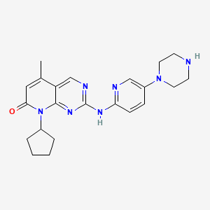 Pyrido[2,3-d]pyriMidin-7(8H)-one, 8-cyclopentyl-5-Methyl-2-[[5-(1-piperazinyl)-2-pyridinyl]aMino]- structure, CAS 571190-22-2