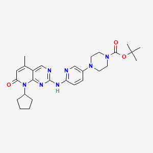4-[6-[(8-Cyclopentyl-5-methyl-7-oxo-7,8-dihydropyrido[2,3-d]pyrimidin-2-yl)amino]pyridin-3-yl]piperazine-1-carboxylic acid tert-butyl ester structure, CAS 571189-65-6