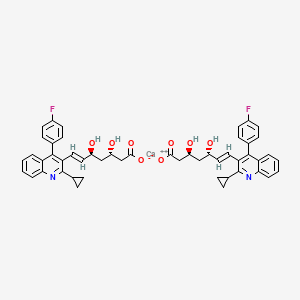 (3S,5S,6E)-7-[2-Cyclopropyl-4-(4-fluorophenyl)-3-quinolinyl]-3,5-dihydroxy-6-heptenoic Acid CalciuM Salt structure, CAS 254452-92-1