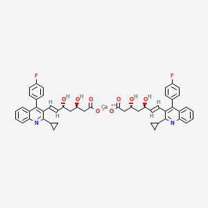 (3R,5R,6E)-7-[2-Cyclopropyl-4-(4-fluorophenyl)-3-quinolinyl]-3,5-dihydroxy-6-heptenoic Acid CalciuM Salt structure, CAS 254452-96-5