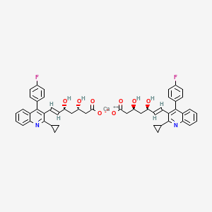 (3S,5R,6E)-7-[2-Cyclopropyl-4-(4-fluorophenyl)-3-quinolinyl]-3,5-dihydroxy-6-heptenoic Acid CalciuM Salt structure, CAS 254452-88-5