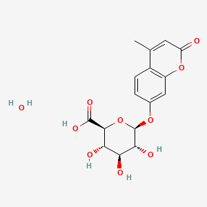 4-Methylumbelliferyl-beta-D-glucuronid Hydrat 4-Methylumbelliferyl-beta-D-glucuronide Hydrate structure, CAS 881005-91-0