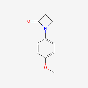 1-(4-methoxyphenyl)azetidin-2-one structure, CAS 7661-29-2